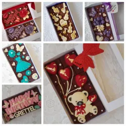 Tabletas de chocolate decoradas...🍫❤️