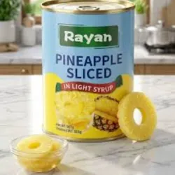 Latas de piña en almibar