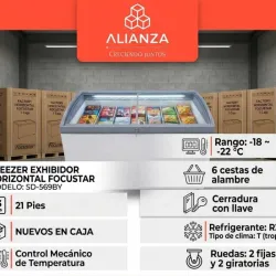 Frezzer Exhibidor Focustar de 21 pies cúbicos