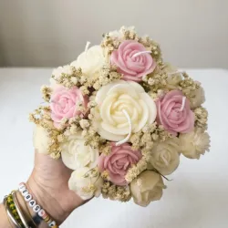 Cesta de velas artesanales y Aromáticas