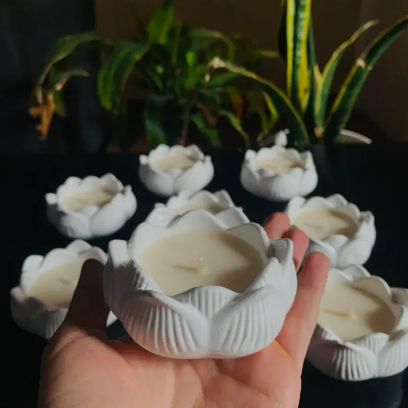 Vela de Flor de Loto 