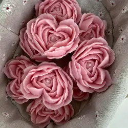 Vela en flor con Forma de Corazon 