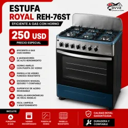 Fogón Gas 6Q con Horno ROYAL