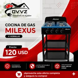 Fogón gas 4Q Milexus con BASE