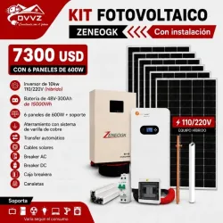 Kit Solar 10KW con 15K Respaldo Batería