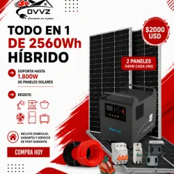 Kit Solar  Estación Infiny 2560W/h + 2Panel