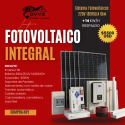 KIT Solar 6KW con 14KW de respaldo en Batería 