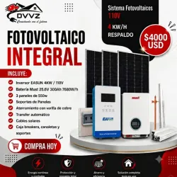 Kit Solar 6KW con 7KW respaldo bateria