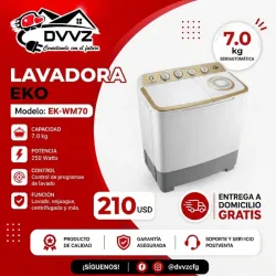 Lavadora semiautomática 7kg EKO