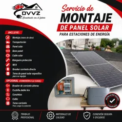 SERVICIO MONTAJE DE PANEL A ESTACIONES DE CARGA (TODO INCLUIDO) 