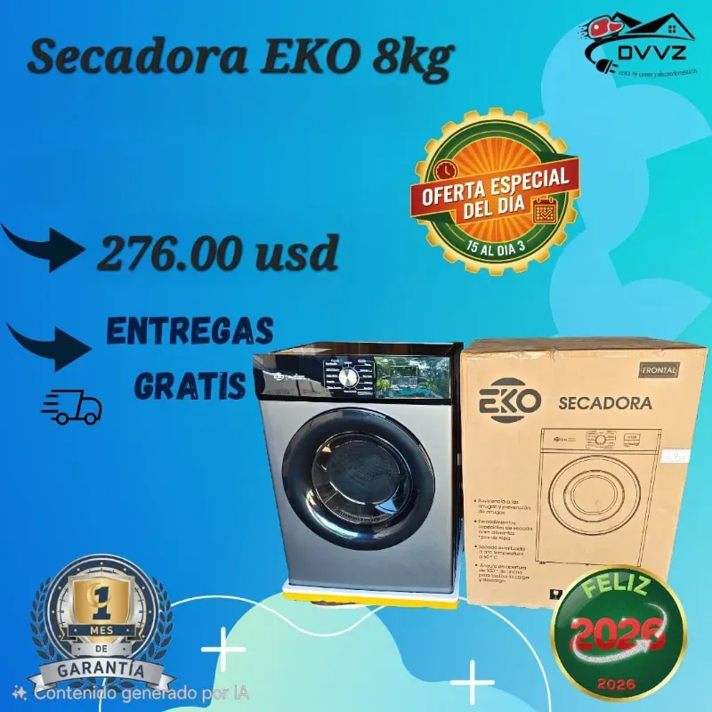 Secadora vapor 8kg EKO 