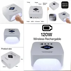 Lámpara uv/led Recargable 120w