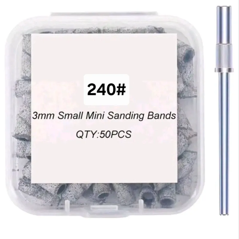Mini Sanding Bands 50 pz #240 + eje