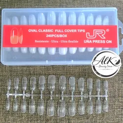 Tira 24 tips Soft Gel Oval Cortas
