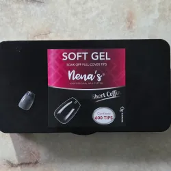 600 tips soft gel Short Coffin