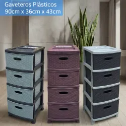 Gaveteros Plásticos 4 gavetas