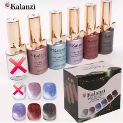 Ojo de Gato Reflectivo con Glitter Láser 