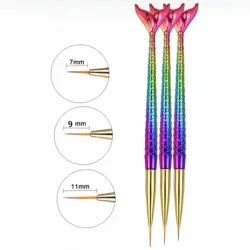 Set de 3 pinceles liner