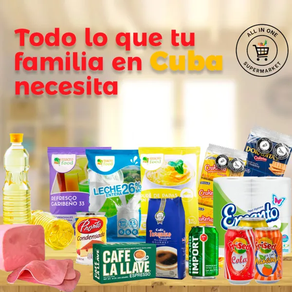 🛒 Encuentra todo lo que tu familia necesita🍎Alimentos 🍺Bebidas 🧼Aseo🚘 Entregas a domicilio en La Habana📲 Haz tu pedido y paga desde cualquier país