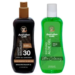 Australian Gold Doble Fórmula (Bronceador + Gel Post Solar)