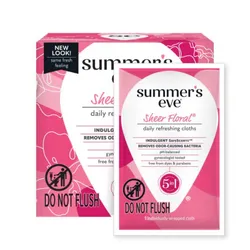 Summer's Eve Sheer Floral Daily Refreshing Cloths