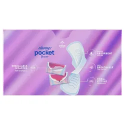 toallas sanitarias Always Pocket con FlexFoam.