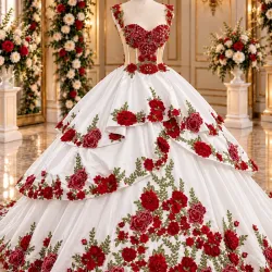 Blanco de rosas rojas(Q56)
