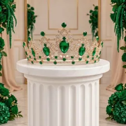 Corona pequeña con piedras verdes(A20)