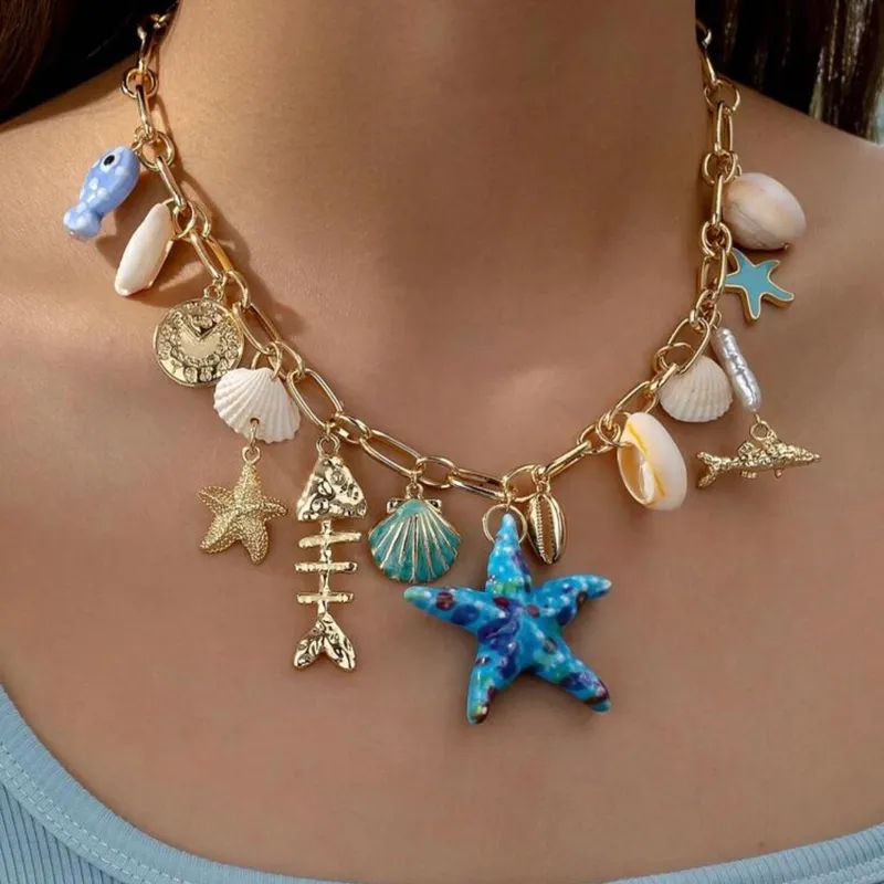 Collar con temática de océano 🩵