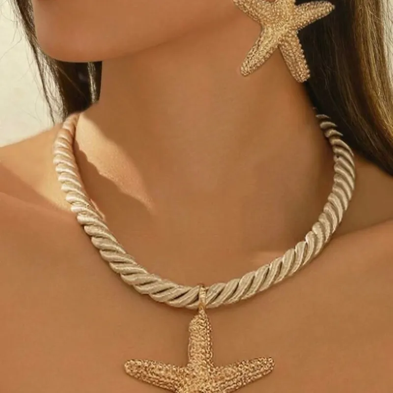 Collar y aretes de estrella de mar 🌊
