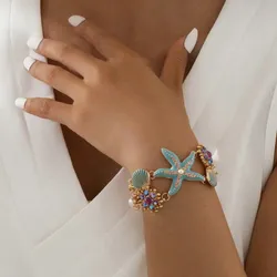 Pulsera con estrella de mar🩵