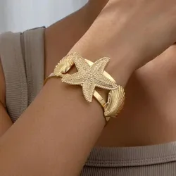 Pulsera dorada con estrella de mar⭐️