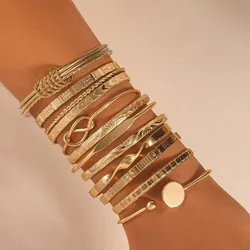 Set de 12 pulseras doradas ✨