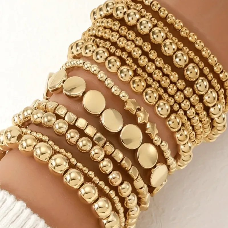 Set de pulseras doradas✨