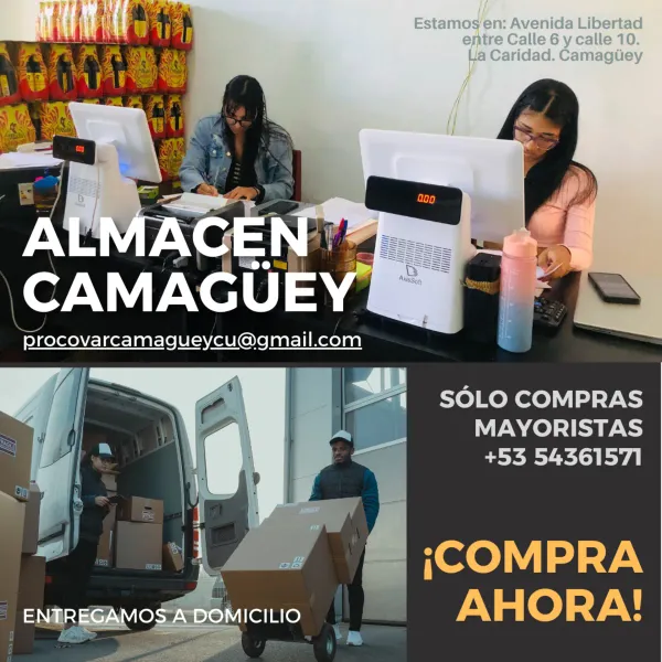 Bienvenido a nuestros almacenes en Camagüey. Somos tu socio confiable en la distribución al por mayor de productos de higiene, alimentos, bebidas entre otros. Ofrecemos una selección variada, precios competitivos y un servicio ágil para cubrir las necesidades de tu negocio. ¡Calidad y confianza en cada pedido!