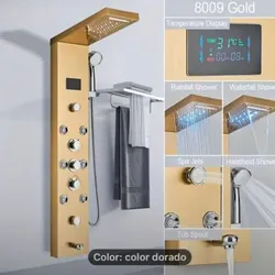 Ducha de superficie dorada 