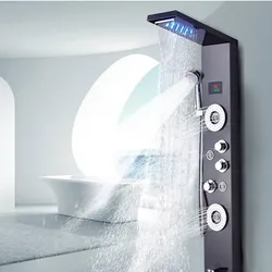 Ducha de superficie negra 