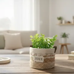 Cesta con plantas ornamentales 