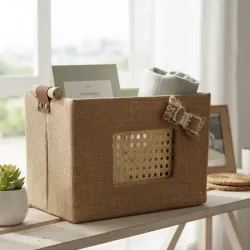 Organizador con mimbre