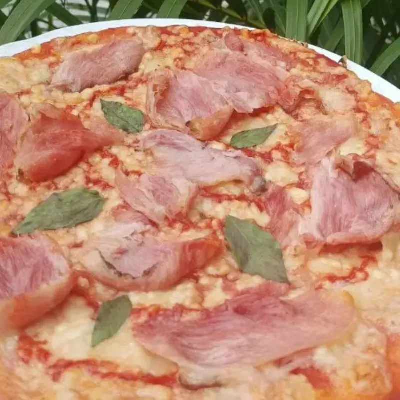 Pizza de jamón pierna