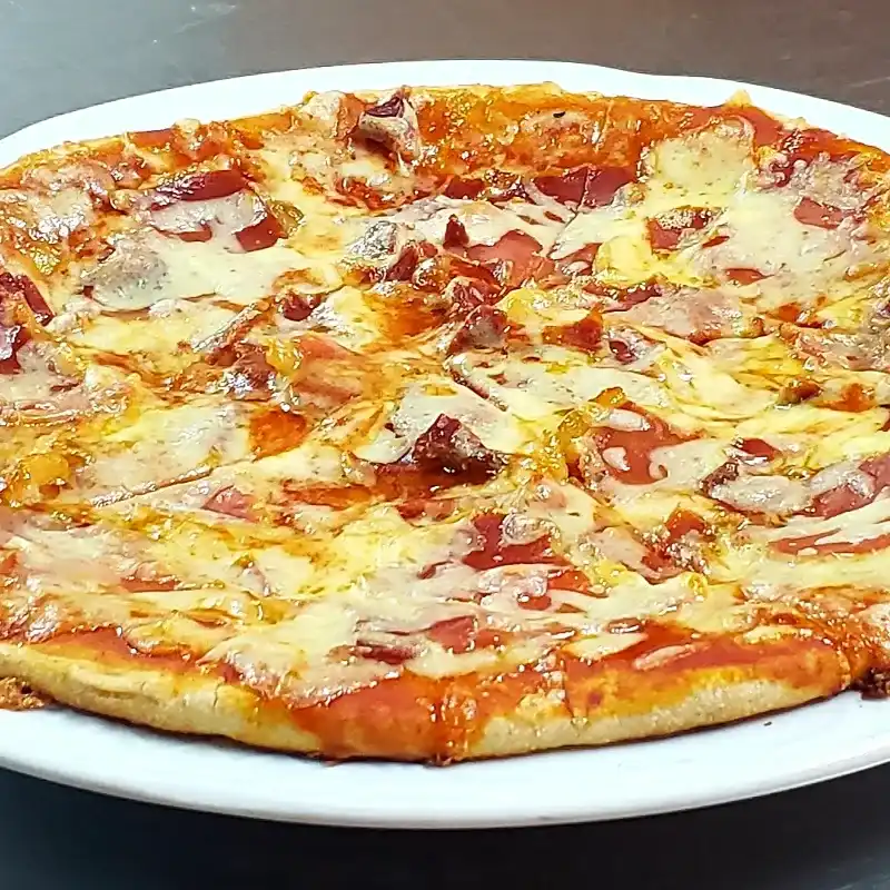 Pizza de jamón pierna