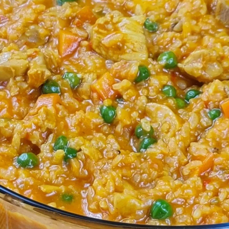 Risotto de pollo