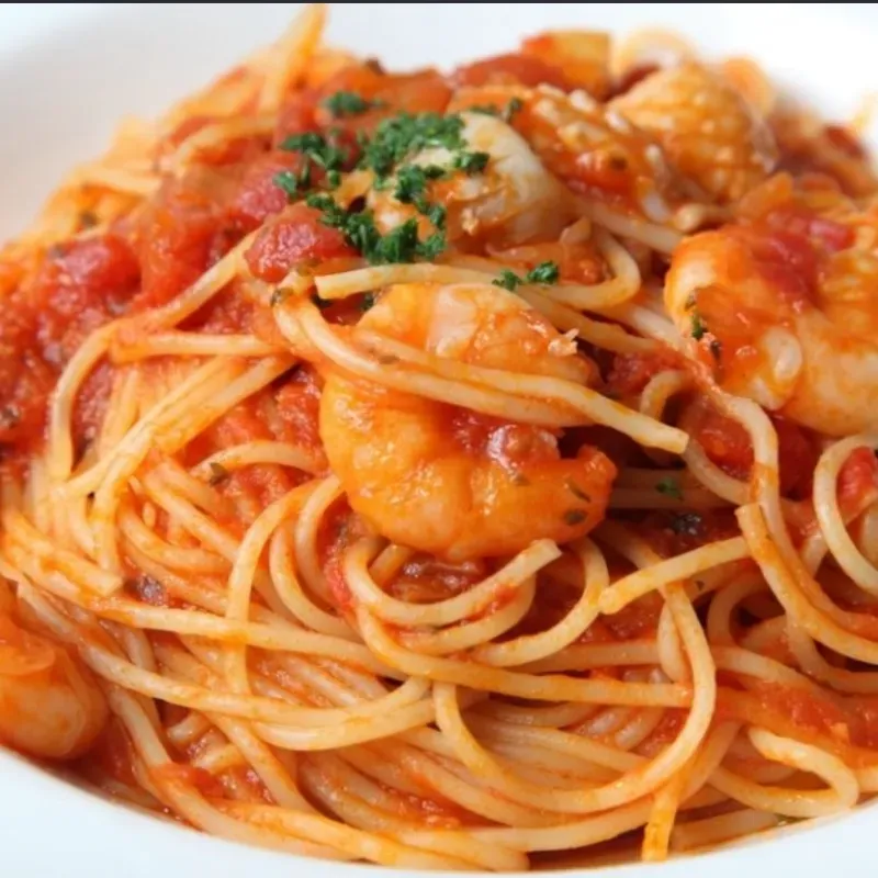 Spaghetti con camarones (Shrimps)