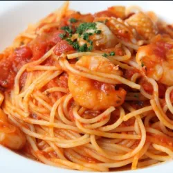 Spaghetti con camarones (Shrimps)