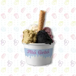 Vaso de cuatro sabores