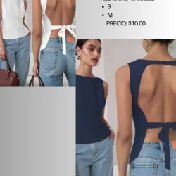 Blusa de espalda afuera con lazo