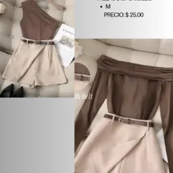 Conjunto de short y blusa elegante