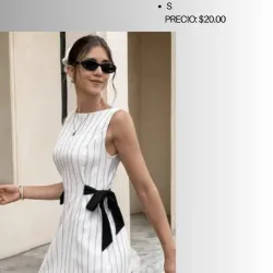 Vestido corto color caqui con lazos a los lados