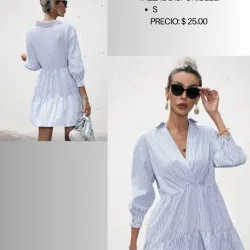 Vestido corto de mangas largas elegante