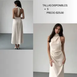 Vestido de cuello alto y espalda afuera